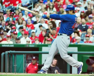 Anthony Rizzo Bat Swing Blue Wallpaper