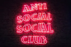 Anti Social Social Club Red Led Wallpaper