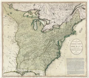 Antique Mapof United States1787 Wallpaper