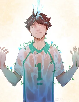 Aoba Johsai Number 1 Jersey Wallpaper