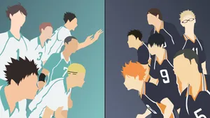 Aoba Johsai Vs Karasuno High Vector Art Wallpaper