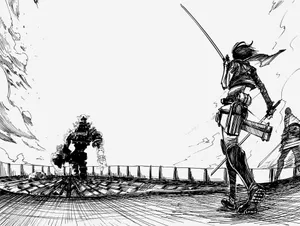 Aot Manga Sketch Art Wallpaper