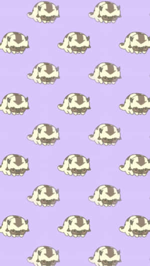 Appa From Avatar Pattern Wallpaper