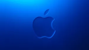 Apple 4k Ultra Hd Embossed Blue Wallpaper