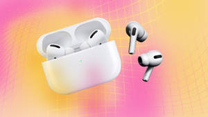 Apple Airpods In Tropical Wallpaper