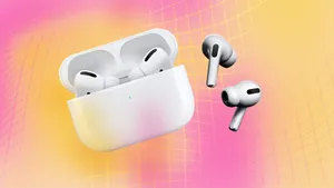 Apple Airpods In Tropical Wallpaper