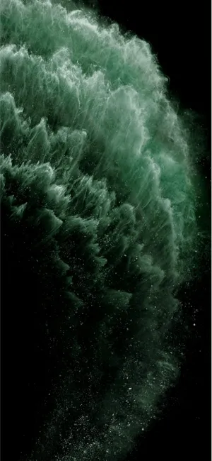 Apple Iphone Default Green Explosion Wallpaper
