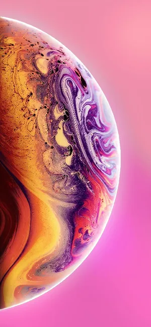Apple Iphone X Purple Planet Wallpaper