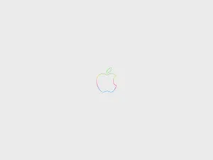 Apple Logo On Solid White Wallpaper