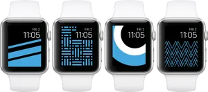 Apple Watch Blue Themed Interfaces Wallpaper