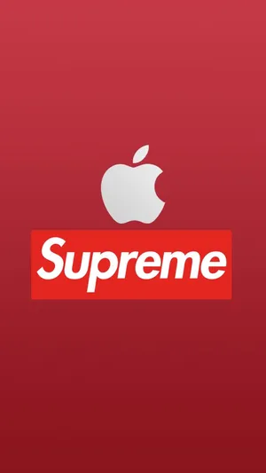 Apple X Red Supreme Wallpaper
