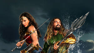 Aquaman And Wonderwoman Wallpaper