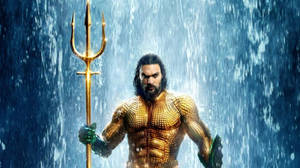 Aquaman With Trident Movie Wallpaper