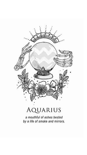 Aquarius Zodiac Sign - A Framed Print Wallpaper