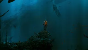 Aquatic Humanoid Underwater Wallpaper