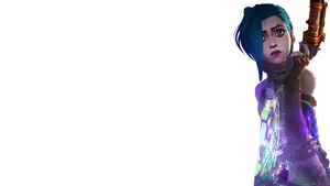 Arcane Jinx With Pistol Wallpaper