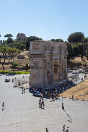 Arch Of Constantine Bird's-eye View Wallpaper