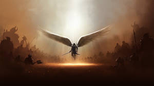 Archangel With Wings Wallpaper