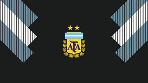 Argentina National Football Team Crest On A Black Background Wallpaper