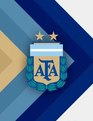 Argentina National Football Team Crest On Abstract Wallpaper