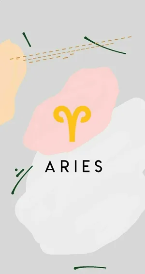 Aries Aesthetic In Modern Graphic Design Wallpaper