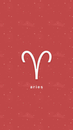 Aries Aesthetic Red Sparkly Background Wallpaper
