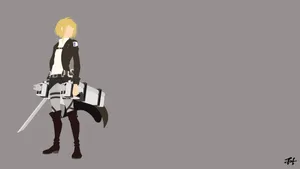 Armed Armin Arlert Vector Art Wallpaper