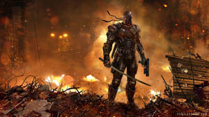 Armed With Specialized Weaponry, Deathstroke Is Ready For War Wallpaper