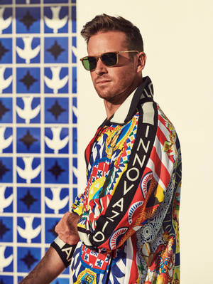 Armie Hammer Gq Colorful Jacket Wallpaper