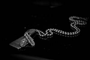 Army Dog Tag On Black Desktop Wallpaper