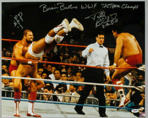 Arn Anderson Signed Match Poster Wallpaper