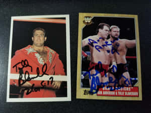 Arn Anderson Vintage Signed Trading Cards Wallpaper