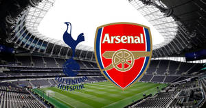 Arsenal And Tottenham Hotspurs Fc Logos Wallpaper