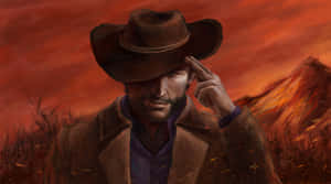 Arthur Morgan Tipping Hat Wallpaper