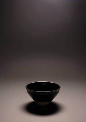 Artistic Black Bowl Silhouette Wallpaper