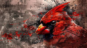 Artistic Cardinal Abstract Background Wallpaper