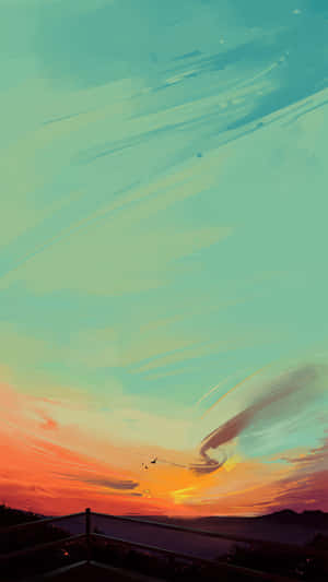 Artistic Sunset Portrait Wallpaper