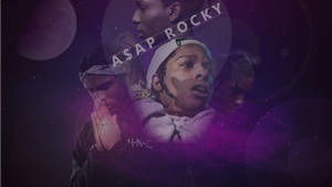 Asap Rocky Purple Collage Wallpaper