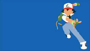 Ash Ketchum Action Pose Wallpaper