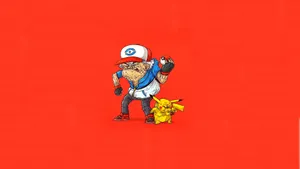 Ashand Pikachu Caricature Artwork Wallpaper