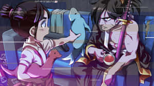 Assassin Cutting Down Enemies With Sword And Shield. Wallpaper