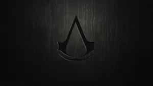 Assassin's Creed Black Gaming Logo Wallpaper