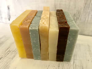 Assortment Of Natural Soap Bars Wallpaper
