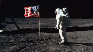 Astronaut Exploring The Depths Of Space Wallpaper