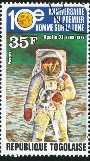 Astronaut Post Stamp Wallpaper
