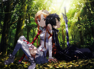 Asuna And Kirito Anime 4k Wallpaper