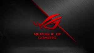 Asus Rog Symbol And Text Wallpaper