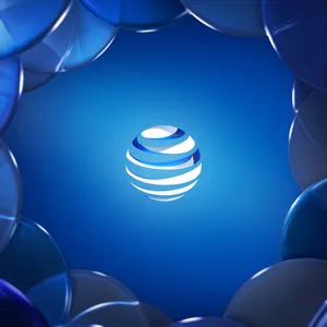 At&t Logo In Blue Circles Wallpaper