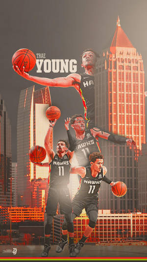 Atlanta Hawks Trae Young Highlight Wallpaper