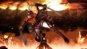 Attack On Titan 4k Fiery Reiner Wallpaper